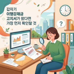 ai thumbnail illustration 갑자기 이행강제금 고지서가 왔다면 가장 먼저 확인할 것 1791855336