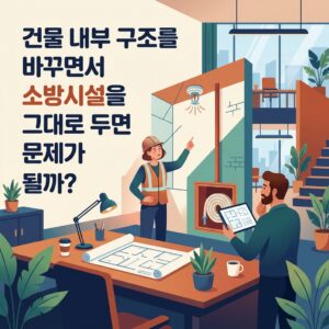 ai thumbnail illustration 건물 내부 구조를 바꾸면서 소방시설을 그대로 두면 문제가 될까 1791855004
