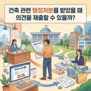 ai thumbnail illustration 건축 관련 행정처분을 받았을 때 의견을 제출할 수 있을까 1791855697