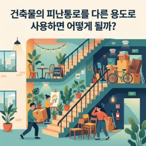 ai thumbnail illustration 건축물의 피난통로를 다른 용도로 사용하면 어떻게 될까 1791855043