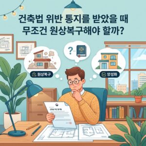 ai thumbnail illustration 건축법 위반 통지를 받았을 때 무조건 원상복구해야 할까 1791855386