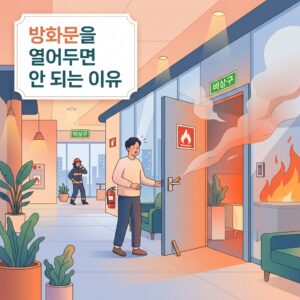 ai thumbnail illustration 방화문을 열어두면 안 되는 이유 1791854692