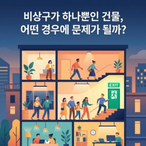 ai thumbnail illustration 비상구가 하나뿐인 건물 어떤 경우에 문제가 될까 1791854645