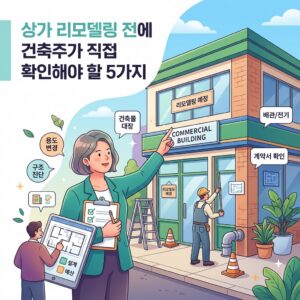 ai thumbnail illustration 상가 리모델링 전에 건축주가 직접 확인해야 할 5가지 1791703647