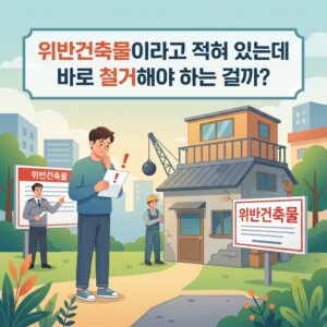 ai thumbnail illustration 위반건축물이라고 적혀 있는데 바로 철거해야 하는 걸까 1791855364