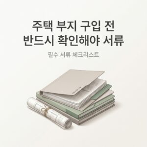 ai thumbnail minimal 주택 부지 구입 전 반드시 확인해야 서류 1791437254
