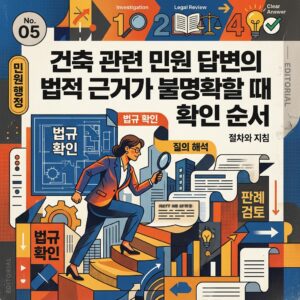ai thumbnail poster 건축 관련 민원 답변의 법적 근거가 불명확할 때 확인 순서 1792651385