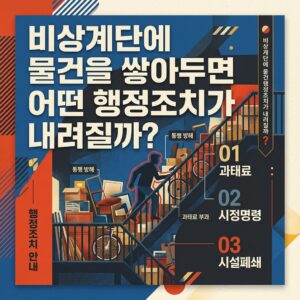 ai thumbnail poster 비상계단에 물건을 쌓아두면 어떤 행정조치가 내려질까 1791855023